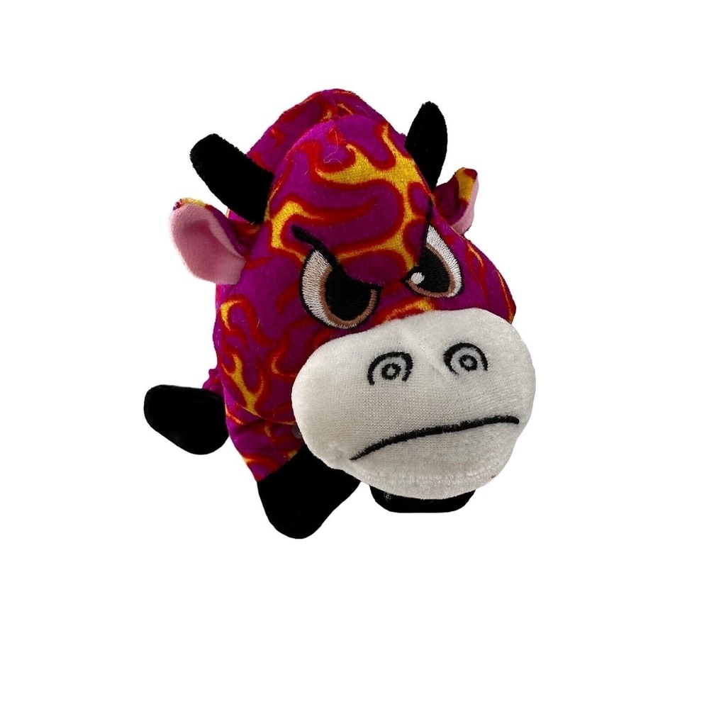 Angry Bull Plush 10" Purple‎ Flame Pattern National Entertainment Network